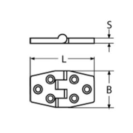 Saválló szimmetrikus ajtó zsanér A4  A 8231 A 100x38x4